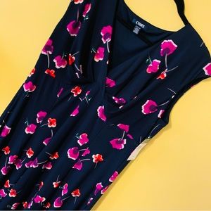 Chaps Women’s Size 16W Blue Floral Dress NWT